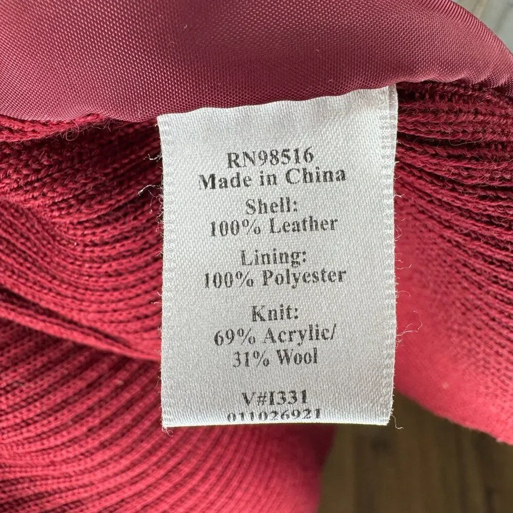 Coldwater Creek Red Suede Lightweight Jacket Women's Size P4